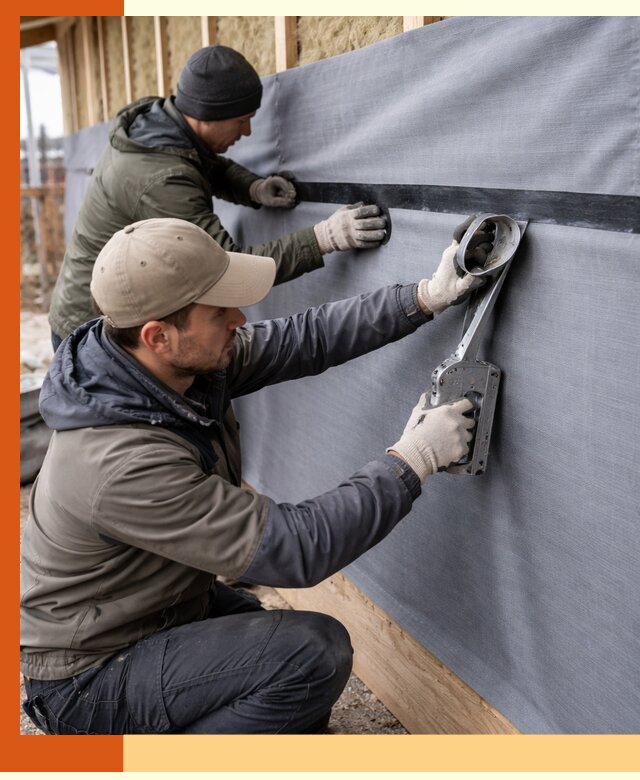 Монтаж ветроизоляции зданий и конструкций в Шатуре