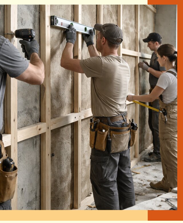 Монтаж обрешетки под утепление в Шатуре от 1178 руб/м² | Заказать у ТепломастерШтр